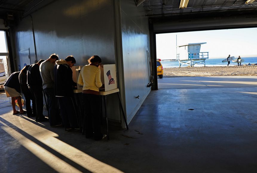People vote in the Venice neighborhood of Los Angeles, in November 2010, when California passed Proposition 20.