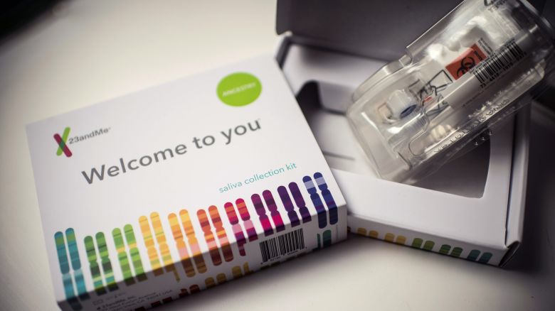 This illustration picture shows a saliva collection kit for DNA testing displayed in Washington DC on December 19, 2018. - Between 2015 and 2018, sales of DNA test kits boomed in the United States and allowed websites to build a critical mass of DNA profiles. The four DNA websites that offer match services -- Ancestry, 23andMe, Family Tree DNA, My Heritage -- today have so many users that it is rare for someone not to find at least one distant relative.