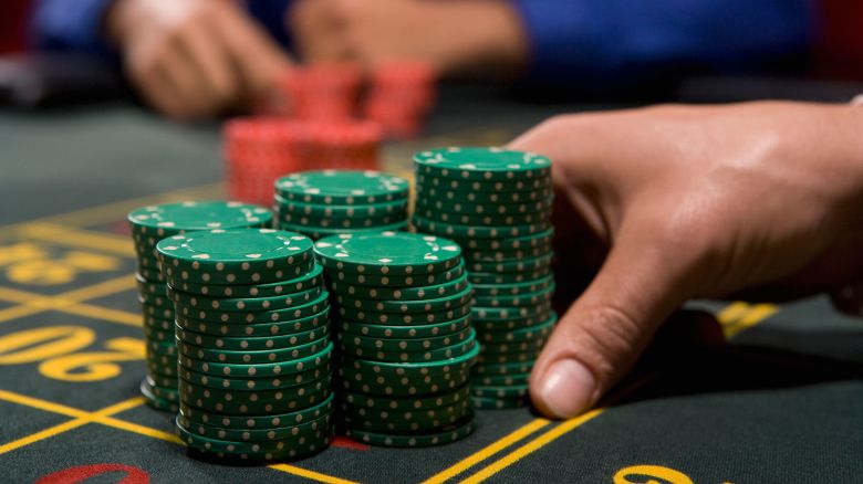 Hand betting gambling chips