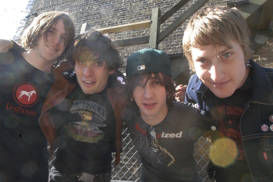 (From left) Mike Kennerty, Tyson Ritter, Nick Wheeler and Chris Gaylor of the All-American Rejects in 2003.