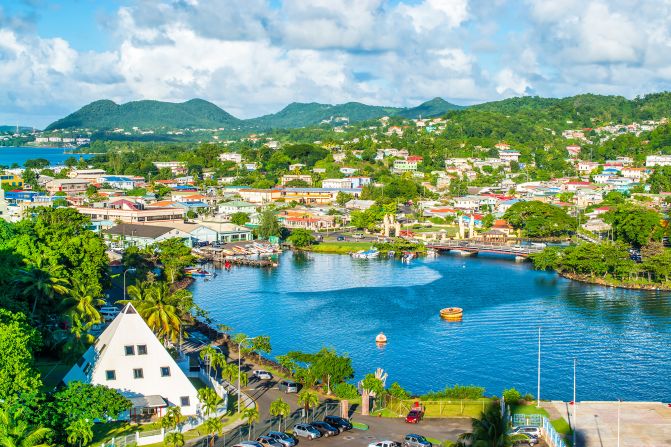 <strong>Castries, St. Lucia:</strong> Castries is the capital of the Caribbean island of St. Lucia and is a popular stop for cruise ships.