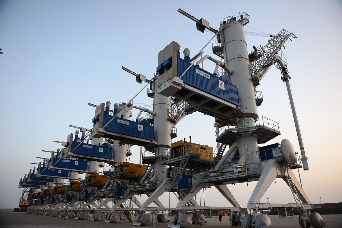 Officials attend an inauguration ceremony at Chabahar Port in Chabahar, Iran on February 25, 2019.