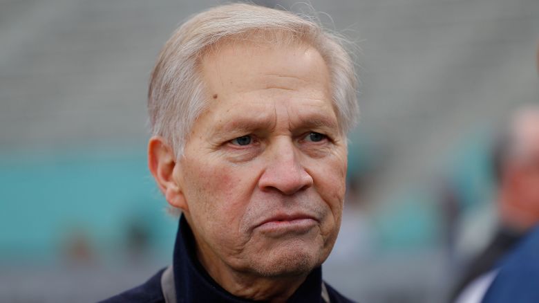 BIRMINGHAM, ALABAMA - FEBRUARY 16: Analyst Chris Mortensen watches action prior to an Alliance of American Football game between the Birmingham Iron and the Salt Lake Stallions at Legion Field on February 16, 2019 in Birmingham, Alabama. (Photo by Kevin C. Cox/AAF/Getty Images)