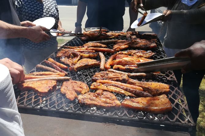 <strong>Braai (South Africa): </strong>As the nation's top culinary custom, the South African braai gathers friends, family and the community to grill juicy cuts of steak, sausage and chicken sosaties (skewers).