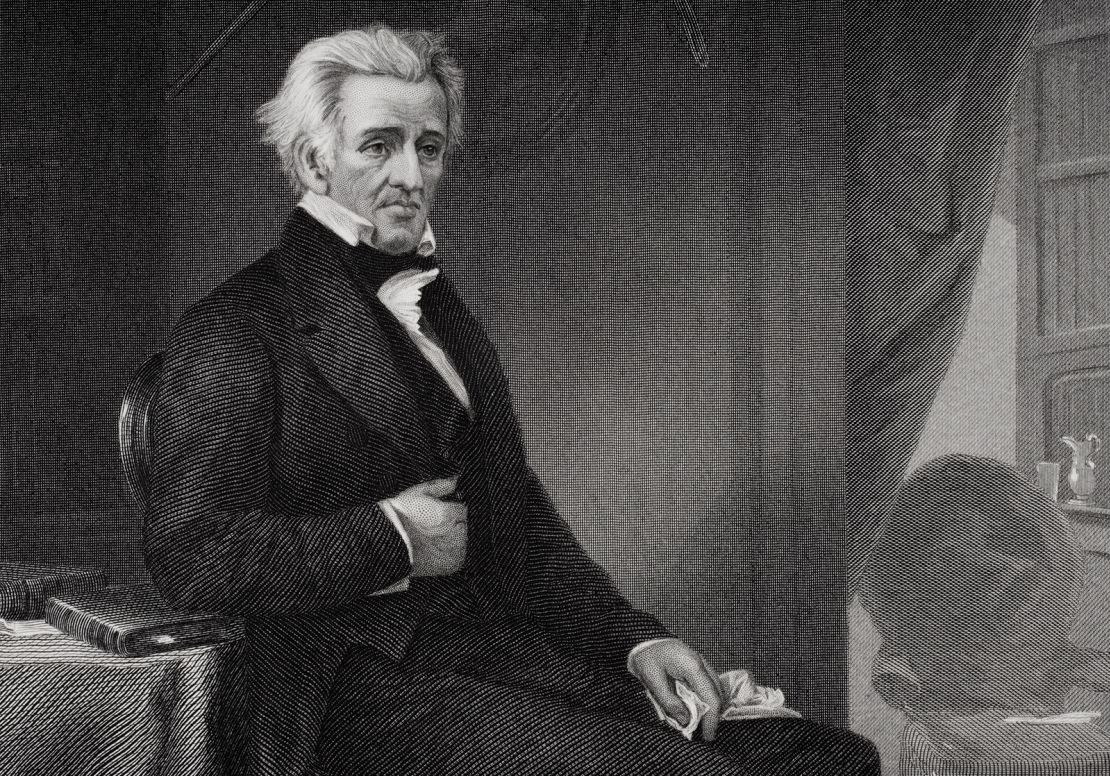 Portrait of US president Andrew Jackson.