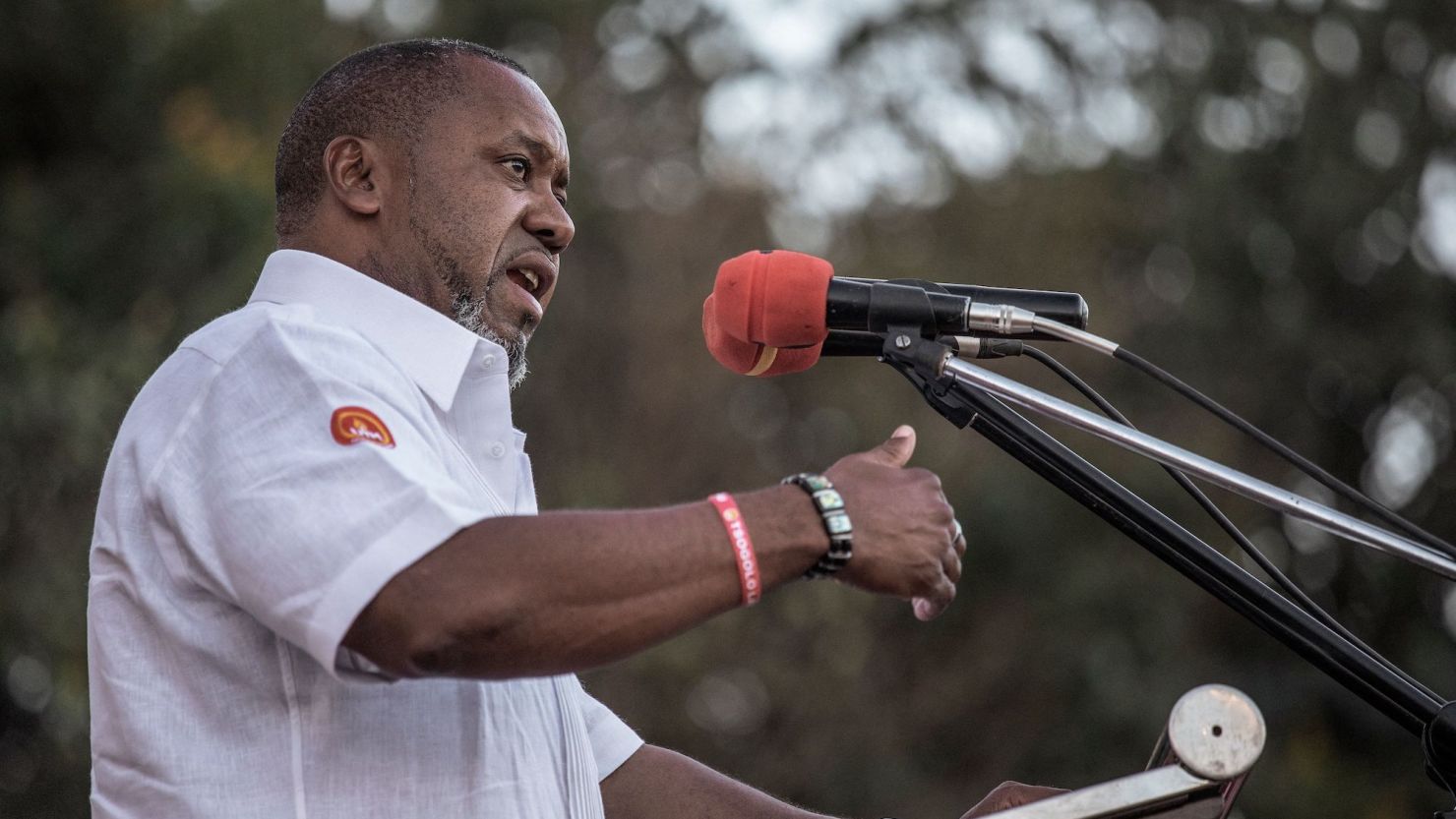 Malawian Vice President Saulos Chilima addresses supporters during a campaign rally on May 18, 2019.