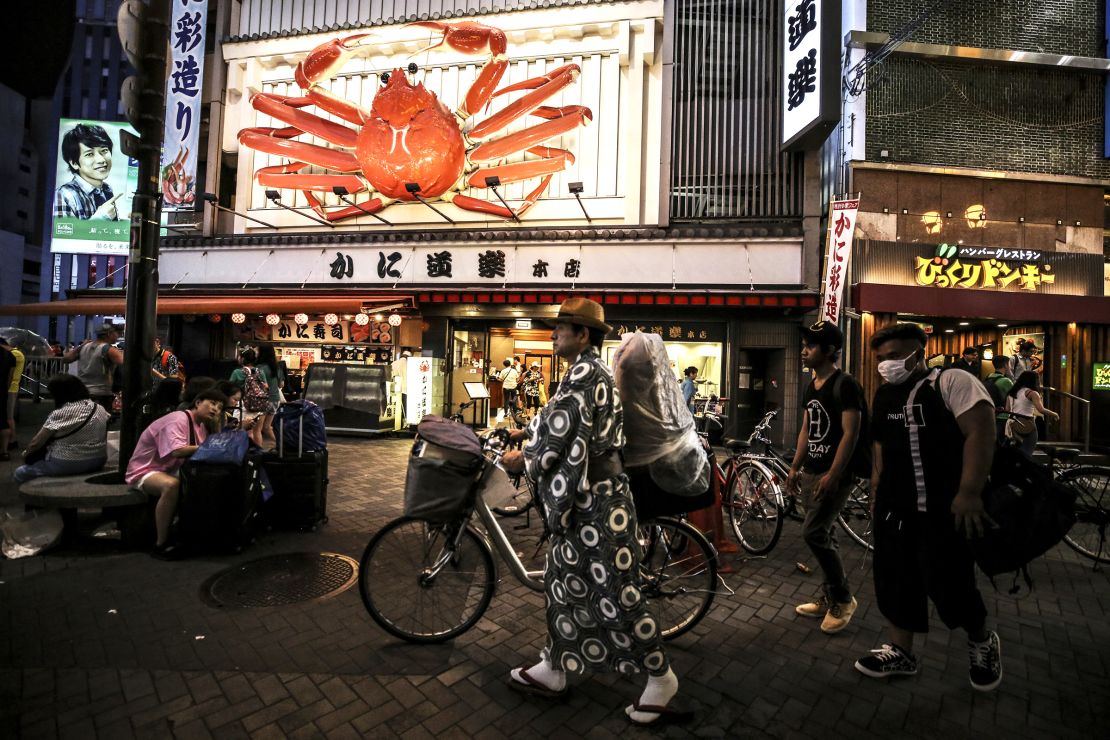 Dotonbori is famed for its neon illuminated signs.