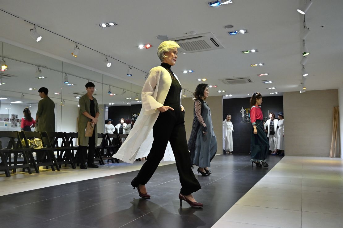 Choi at a modeling academy class in Seoul, South Korea, in 2019.