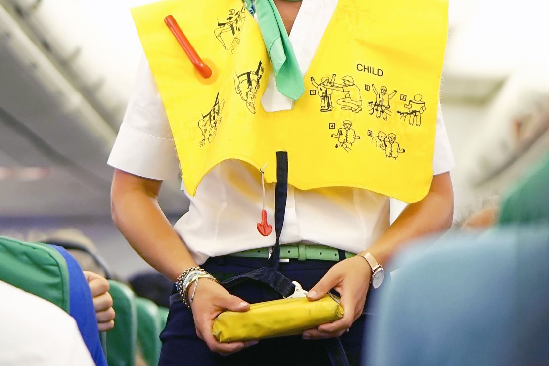 Flight attendants want passengers to pay attention during safety briefings.