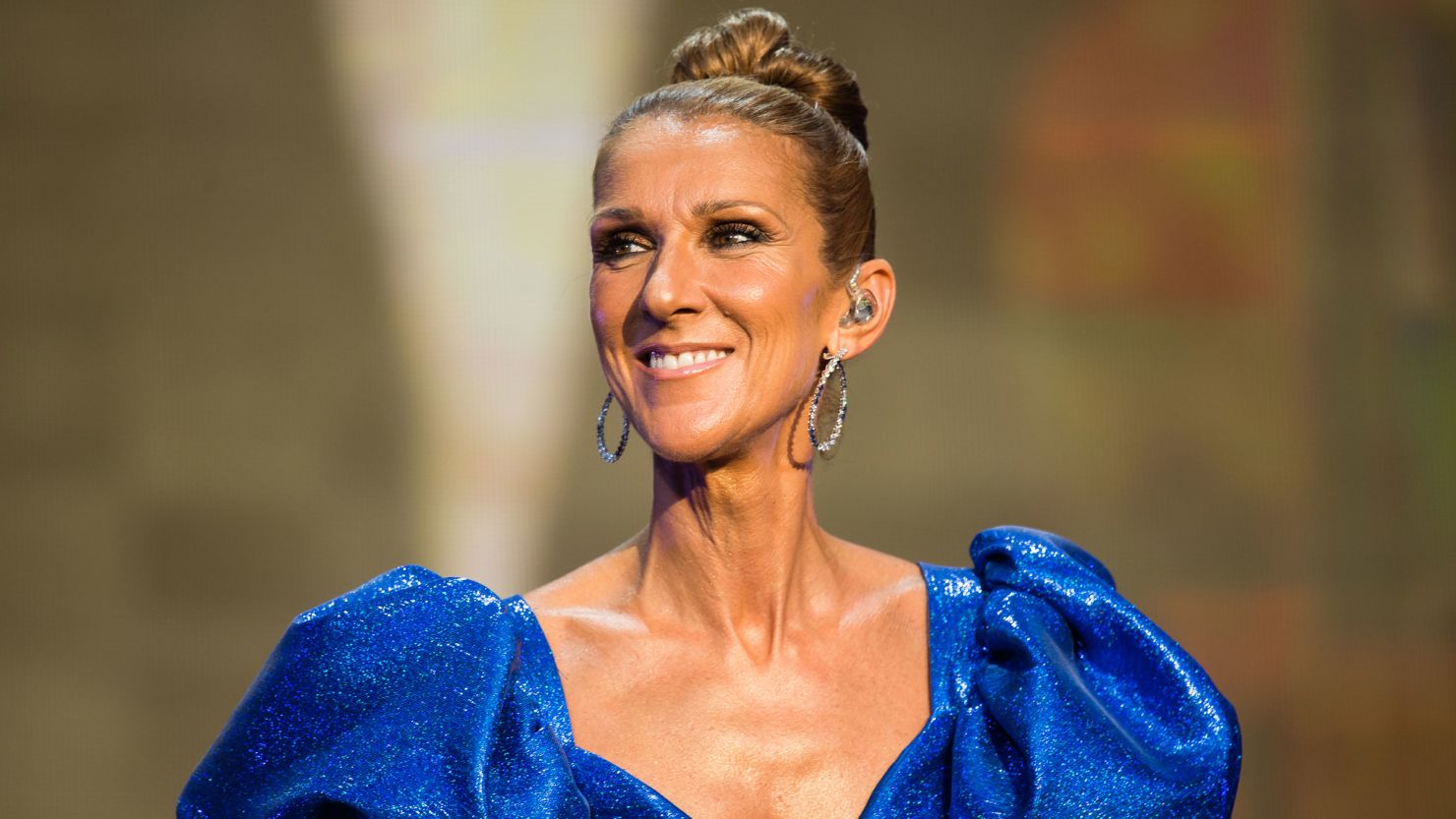 Celine Dion performing in London in 2019.