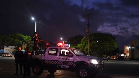 Policías hacen guardia en Coatzacoalcos, estado de Veracruz, México, el 28 de agosto de 2019.