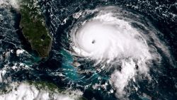 ATLANTIC OCEAN - SEPTEMBER 1:  In this NOAA GOES-East satellite handout image, Hurricane Dorian, now a Cat. 5 storm, tracks towards the Florida coast taken at 13:20Z September 1, 2019 in the Atlantic Ocean. A hurricane warning is in effect for much of the northwestern Bahamas as it gets hit with 175 mph winds. According to the National Hurricane Center Dorian is predicted to hit the U.S. as a Category 4 storm. (Photo by NOAA via Getty Images)