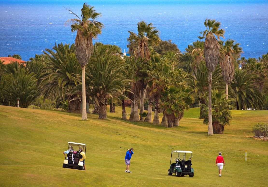 Golfers in Tenerife in March 2011.