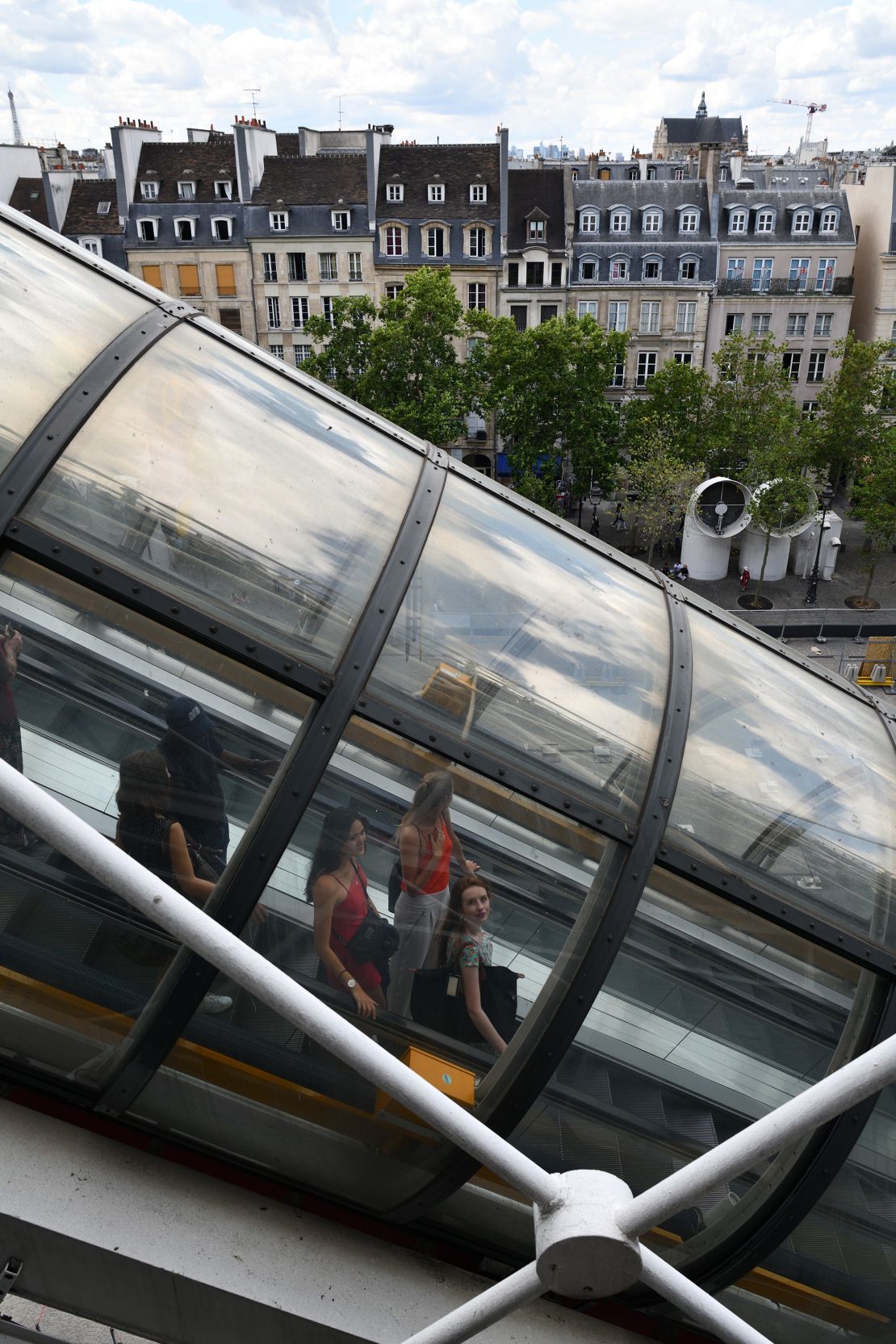 One of the highlights of visiting is the external "caterpillar' escalators,
