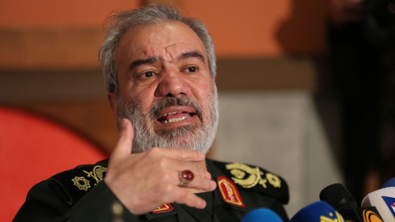 Ali Fadavi, Deputy Commander of the Islamic Revolutionary Guard Corps (IRGC), delivers a speech in the Iranian capital Tehran in 2019.