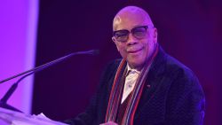 DENVER, COLORADO - NOVEMBER 02:  Quincy Jones presenting Amanda Booth the Global's Quincy Jones Exceptional Advocacy Award at the Global Down Syndrome Foundation's Be Beautiful Be Yourself Fashion Show at Sheraton Denver Downtown Hotel on November 02, 2019 in Denver, Colorado. (Photo by Tom Cooper/Getty Images for Global Down Syndrome Foundation)