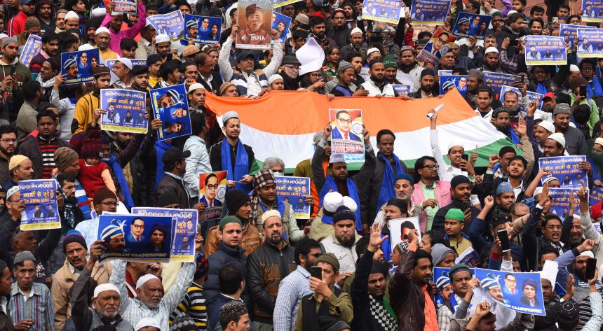Demonstrations in 2020 against the Citizenship Amendment Act (CAA), National Population Register (NPR), National Register of Citizens (NRC) in Delhi.