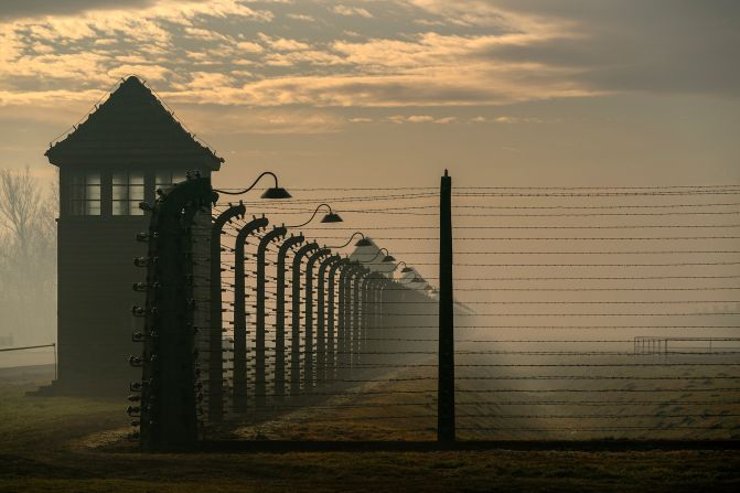 Auschwitz II-Birkenau, one in a network of concentration camps built and operated in occupied Poland by Nazi Germany during World War II.  Jews from across Europe were killed in gas chambers or from systematic starvation, forced labour, disease and medical experiments in the camps.