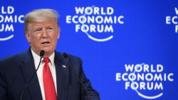 US president Donald Trump delivers a speech at the Congres center during the World Economic Forum (WEF) annual meeting in Davos, on January 21, 2020. (Photo by Fabrice COFFRINI / AFP) (Photo by FABRICE COFFRINI/AFP via Getty Images)