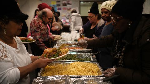 NEW YORK, NEW YORK - DECEMBER 21: New Yorkers, many of them homeless or formally homeless, attend a service and dinner at Judson Memorial Church on National Homeless Persons' Memorial Day on December 21, 2019 in New York City. The annual interfaith service, which is held on the Winter solstice, is organized by the homeless advocacy group Picture the Homeless, a grassroots organization founded and led by homeless people. The service attempts to raise awareness of homelessness and to honor those homeless men and women who ed away during the year. According to Coalition for the Homeless, in New York City over 63,000 homeless men, women, and children are sleeping each night in municipal homeless shelters. (Photo by Spencer Platt/Getty Images)