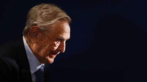 George Soros speaks at the World Economic Forum in Davos, Switzerland, on January 23, 2020.