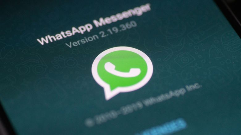 WhatsApp's logo on a phone screen in Amsterdam, Netherlands in January 2020.