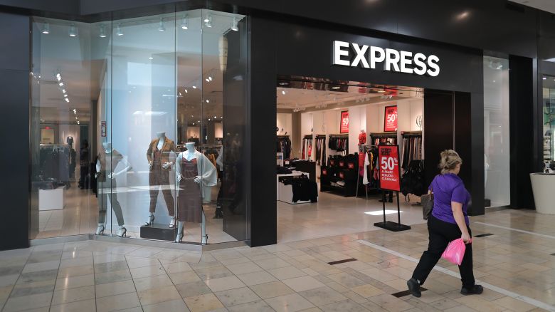 The exterior of an Express clothing store is seen as the company announces it will close some stores on January 22, 2020 in Plantation, Florida. The clothing retailer announced that it plans to shutter roughly 100 of its stores by 2022, as part of its strategy three year strategy to save $80 million in costs annually.