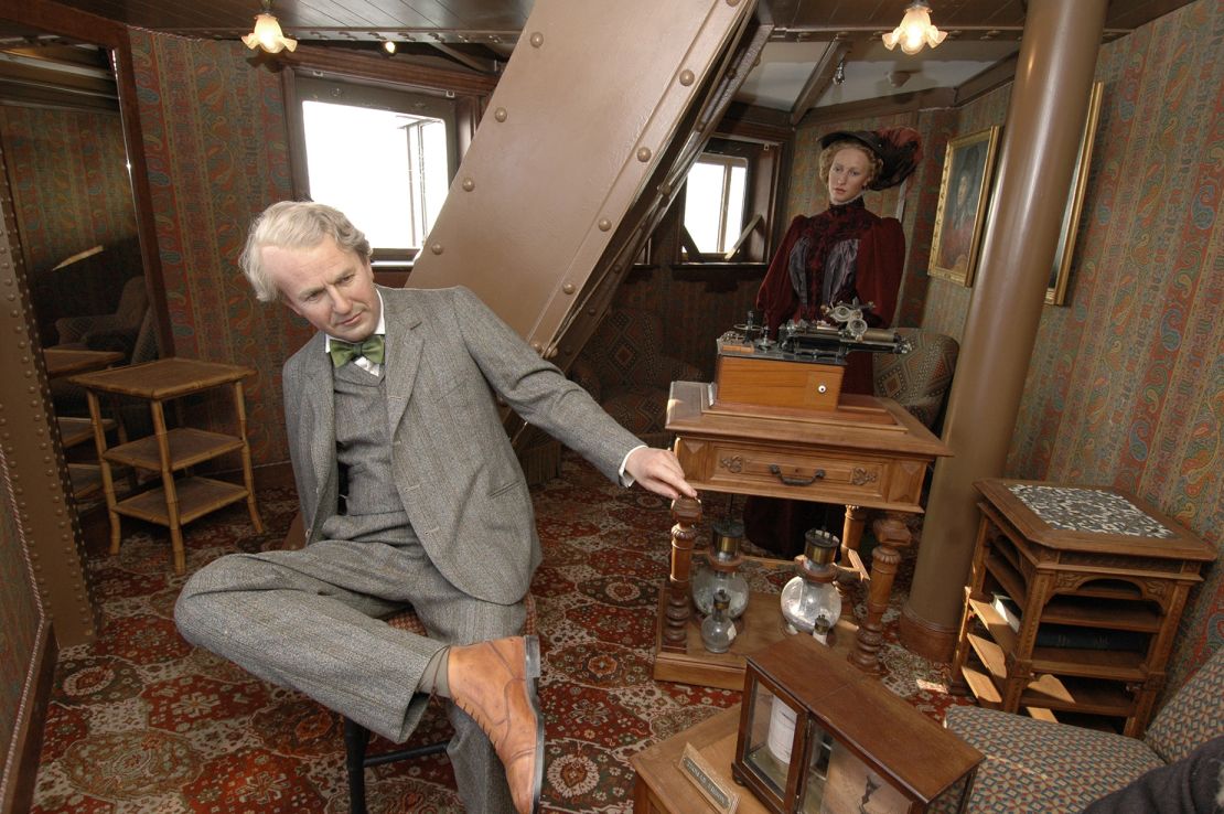 Gustave Eiffel, depicted here in waxwork, maintained an apartment high up the tower named after him.