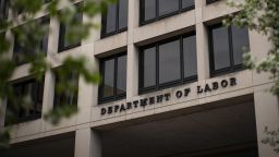 The U.S. Department of Labor headquarters stands in Washington, D.C., U.S., on Wednesday, March 18, 2020. Treasury SecretaryÂ Steven MnuchinÂ raised the possibility with Republican senators that U.S. unemployment could rise to 20% without government intervention because of the impact of the coronavirus, according to people familiar with the matter. Photographer: Al Drago/Bloomberg via Getty Images