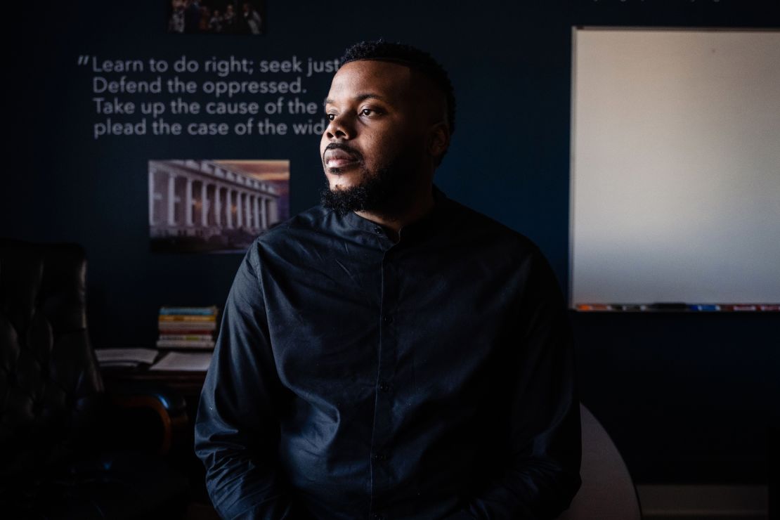 Michael Tubbs, the former Mayor of Stockton, poses for a photograph at his office in Stockton, California on February 7, 2020.