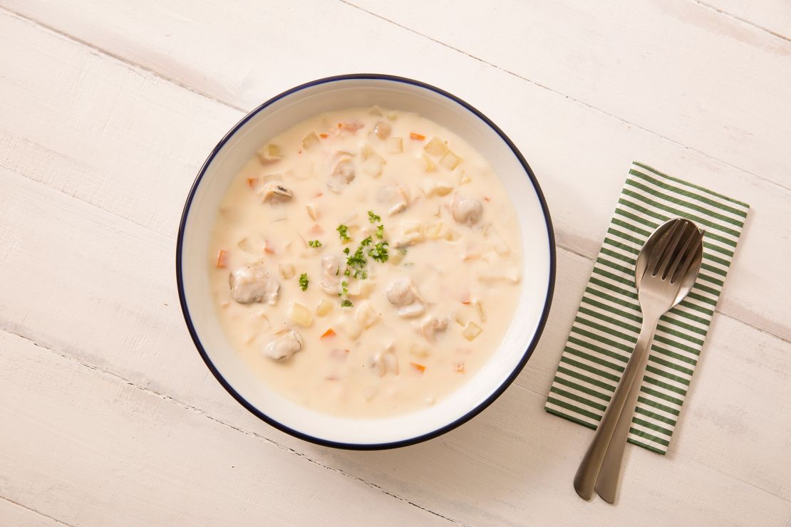 Clam chowder, New England style.