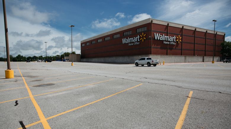 A nearly empty parking lot stands outside the Walmart Inc. World Headquarters in Bentonville, Arkansas, U.S., on Thursday, May 28, 2020.