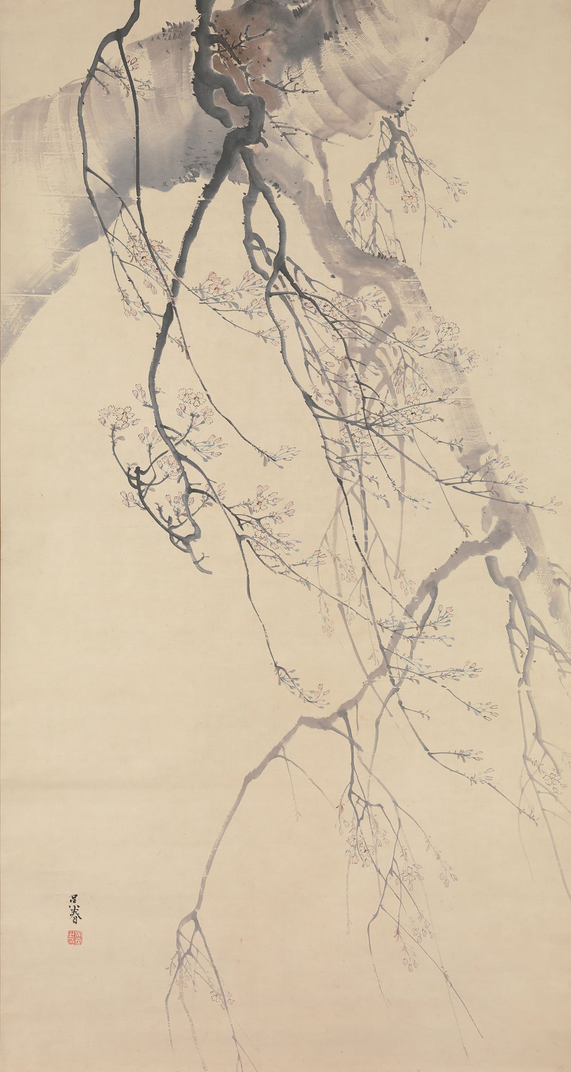 "Cherry Blossoms," an 18th century work by Japanese artist Matsumura Goshun.