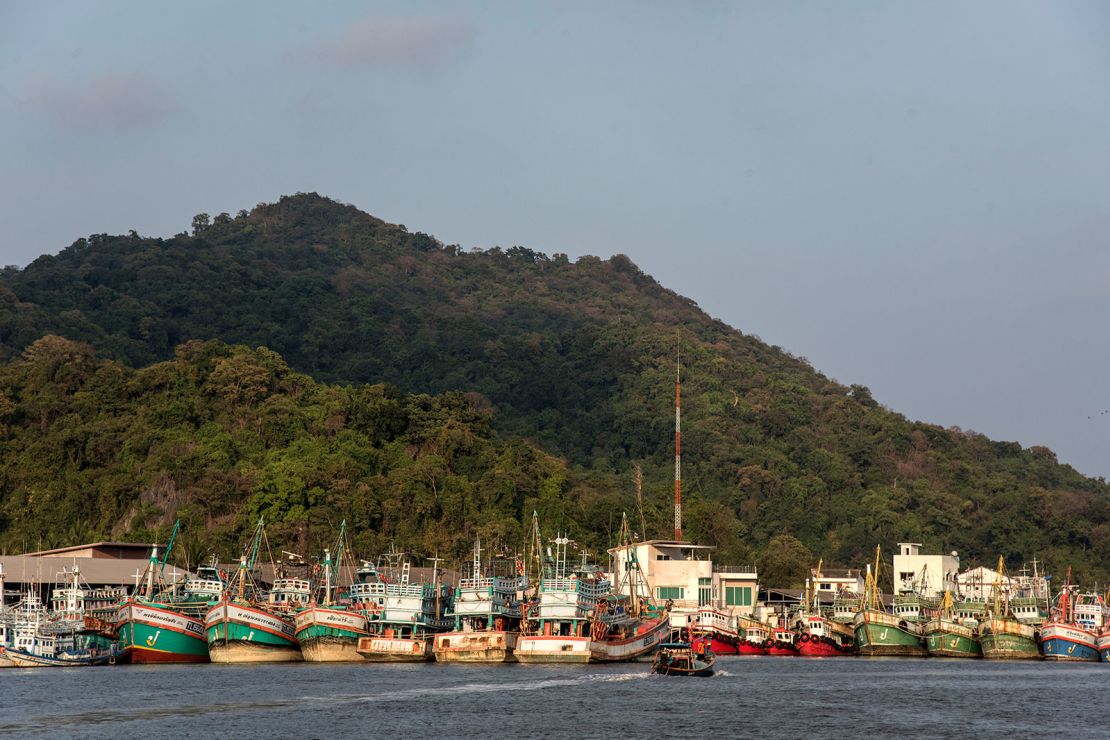 A fishing port in Nakhon Si Tahammarat's Khanom district.