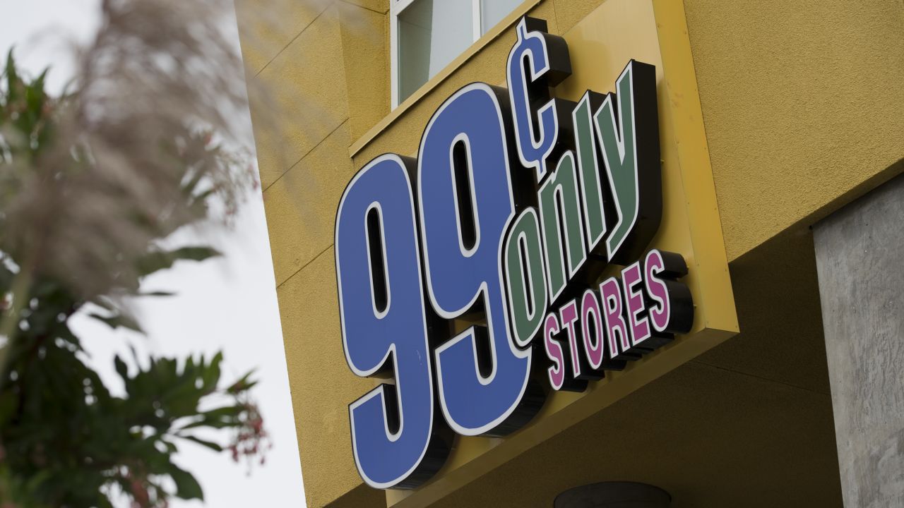 99 Cents Only Store signage is displayed on the facade of a store in Oakland, California, U.S., on Monday, Aug. 22, 2011. Apollo Global Management LLC will make an offer to acquire the deep-discount retail chain, according to the New York Post. Photographer: David Paul Morris/Bloomberg via Getty Images 

