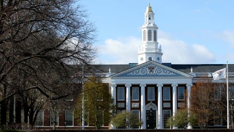 CAMBRIDGE, MASSACHUSETTS - APRIL 22: A general view of Harvard University campus is seen on April 22, 2020 in Cambridge, Massachusetts. Harvard has fallen under criticism after saying it would keep the $8.6 million in stimulus funding the university received from the CARES Act Higher Education Emergency Relief Fund in response to the COVID-19 (coronavirus) pandemic. (Photo by Maddie Meyer/Getty Images)