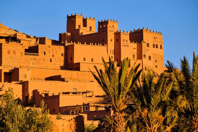 <strong>Ksar of Aït-Ben-Haddou, Morocco:</strong> This massive mudbrick structure features a fortified lower town, where people still live, and a partially ruined hilltop citadel.