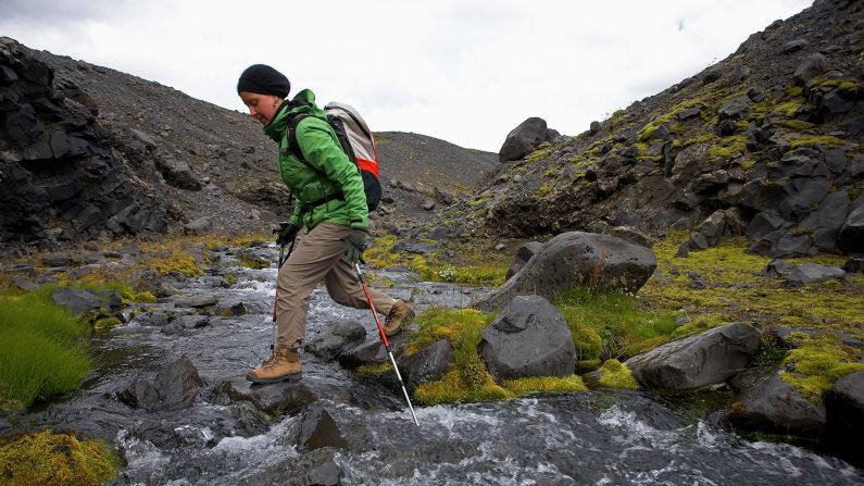 <strong>Laugavegur Hiking Trail, Iceland: </strong>It's off-limits in winter, but this 55-kilometer trail offers ethereal treats in season, including landscapes shaped by volcanic activity and geothermal bathing pools.