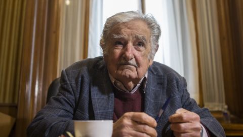 MONTEVIDEO, URUGUAY - OCTOBER 20: Senator of Frente Amplio and former President of Uruguay Jose Mujica poses for pictures at his office on October 20, 2020 in Montevideo, Uruguay. Former Uruguayan presidents Jose Mujica and Julio María Sanguinetti leave their current seats in senate after announcing their retirements from politics. Sanguinetti, of Partido Colorado, ruled the country in two periods: 1985-1990 and 1995-2000. Mujica, of Frente Amplio, served as president from 2005-2010. (Photo by Ernesto Ryan/Getty Images)
