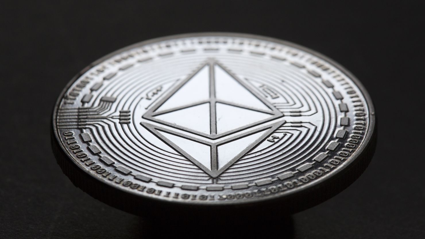 A representation of Ethereum, a digital currency.