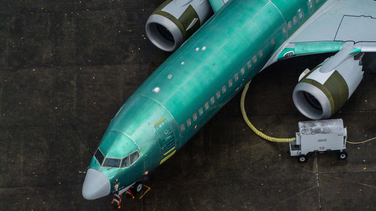 A Boeing 737 Max airplane sits parked at the company's production facility on November 18, 2020 in Renton, Washington.