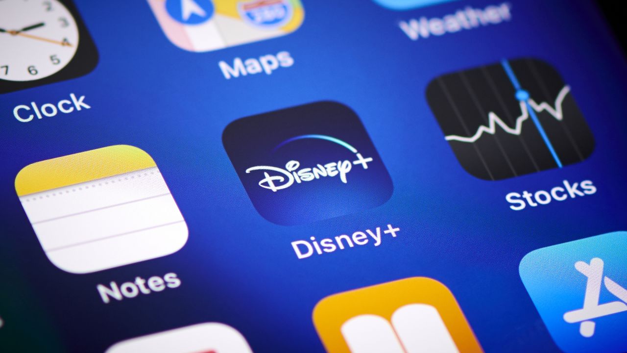 Close-up detail of the Disney+ app icon on an Apple iPhone 12 Pro smartphone screen, on November 11, 2020. (Photo by Phil Barker/Future Publishing via Getty Images)