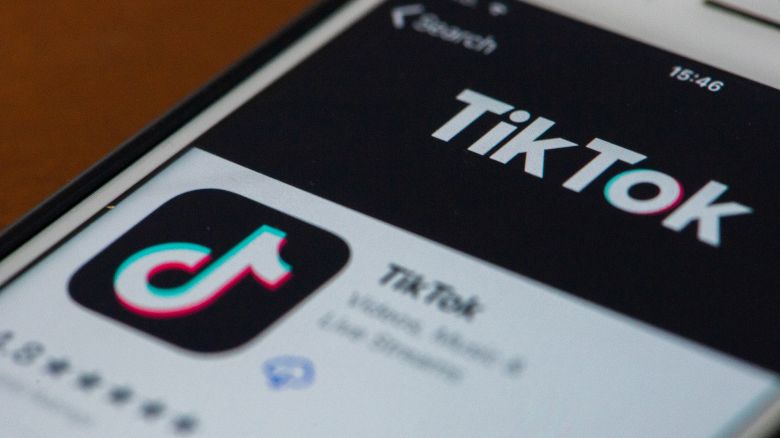 TikTok application seen on an iPhone in L'Aquila, Italy, in January 2021.