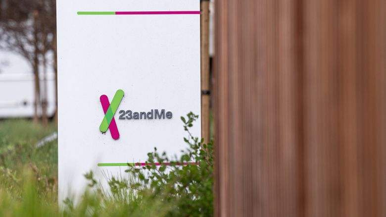 Signage at 23andMe headquarters in Sunnyvale, California, U.S., on Wednesday, Jan. 27, 2021. Consumer DNA-testing company 23andMe Inc. is in talks to go public through a roughly $4 billion deal with VG Acquisition Corp., a special purpose acquisition company founded by billionaire Richard Branson, according to people familiar with the matter. Photographer: David Paul Morris/Bloomberg via Getty Images