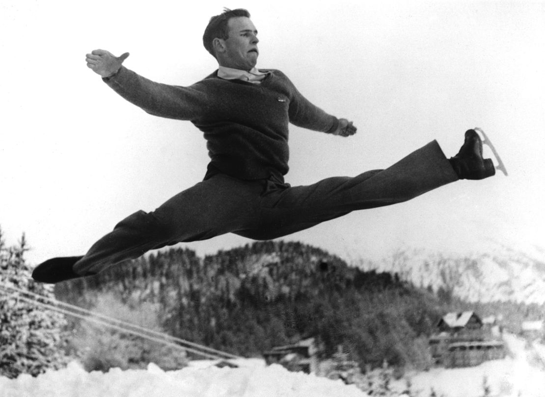 At the age of 18, Dick Button became the first American Olympic Art Skating at Winter -Ol in 1948.