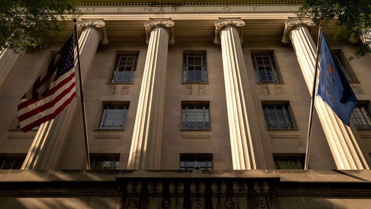 The Department of Justice building in Washington, DC, on April 27, 2021.