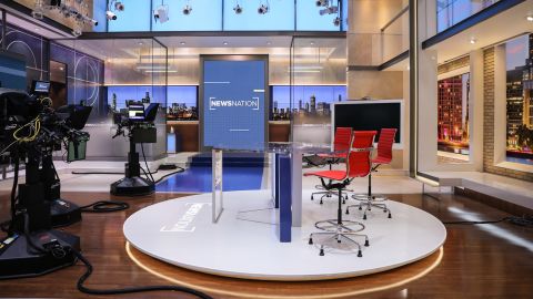 Nexstar's national cable NewsNation studio is shown on Friday, Aug. 21, 2020, in Chicago. (Abel Uribe/Chicago Tribune/Tribune News Service via Getty Images)