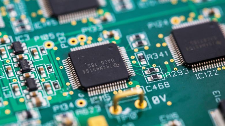 An integrated circuit microchip manufactured by Texas Instruments. The company pledged a major investment to expand US plants.