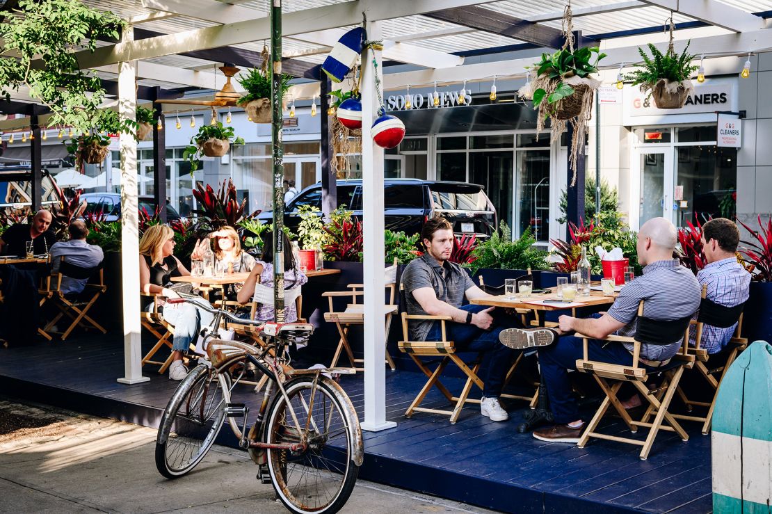 Outdoor dining proliferated during the Covid pandemic.