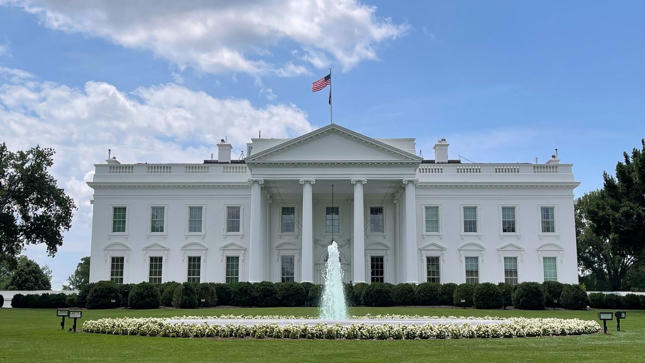 The north lawn of the White House is seen in Washington, DC in July 2021.